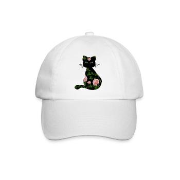 Cat - Baseball Cap - white/white - Front