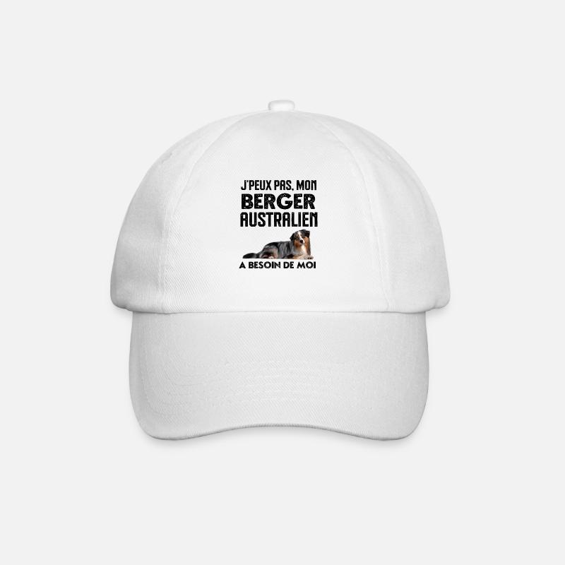 Chien de race aussie berger australien - Casquette classique - blanc/blanc