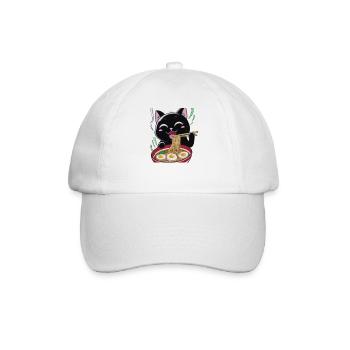 Cat Ramen Noodle Japanese Anime Manga Ramen Kawaii - Baseballkappe - Weiß/Weiß - Vorne