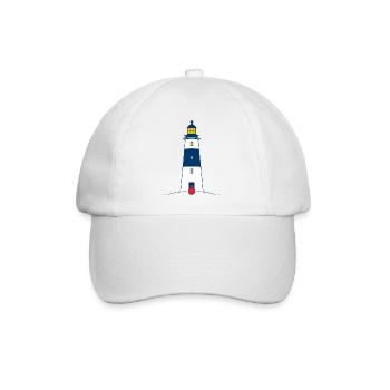 Balise de phare sur la côte - Casquette classique - blanc/blanc - Devant