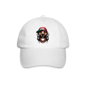 Hund - Baseballkappe - Weiß/Weiß - Vorne