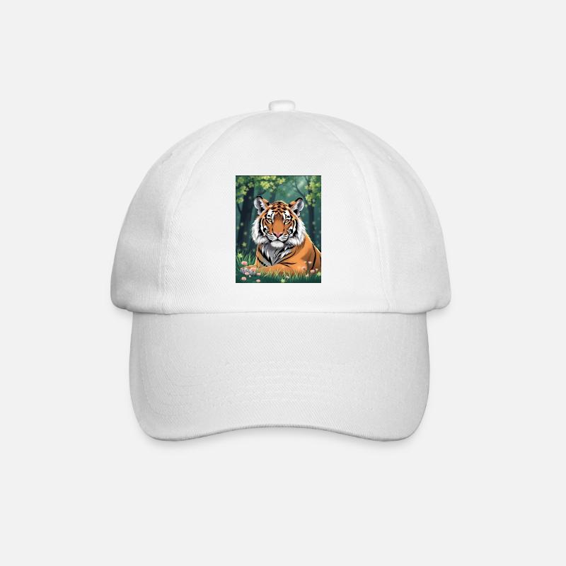 Tiger Majestätisch - Baseballkappe - Weiß/Weiß
