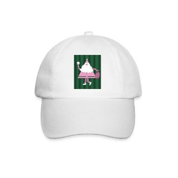 Dancing Santa Claus - Santa Claus in Pink - Baseball Cap - white/white - Front