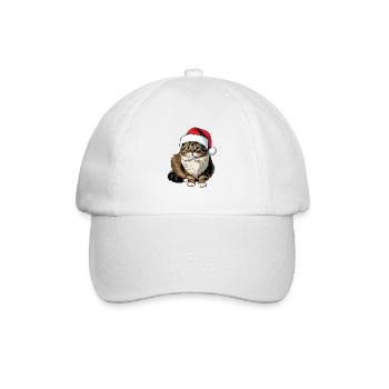 Cute Cat Ragdoll in Christmas Mode - Baseball Cap - white/white - Front