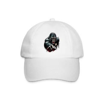 Gorilla - Baseballkappe - Weiß/Weiß - Vorne
