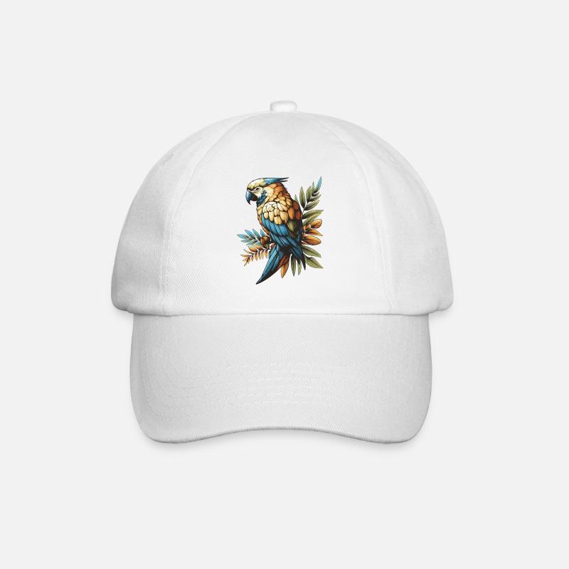 Papagai - Baseballkappe - Weiß/Weiß