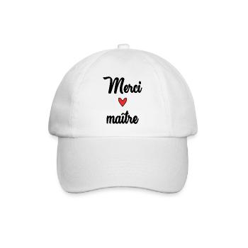 MASTER. MISTRESS. THANK YOU. THANK YOU MISTRESS - Baseball Cap - white/white - Front