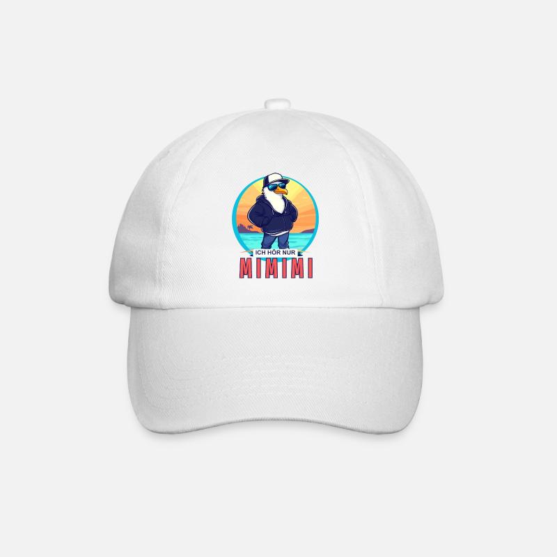 ICH HÖR NUR MIMIMI!!! - Baseballkappe - Weiß/Weiß