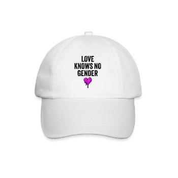 LOVE KNOWS NO GENDER - Baseballkappe - Weiß/Weiß - Vorne
