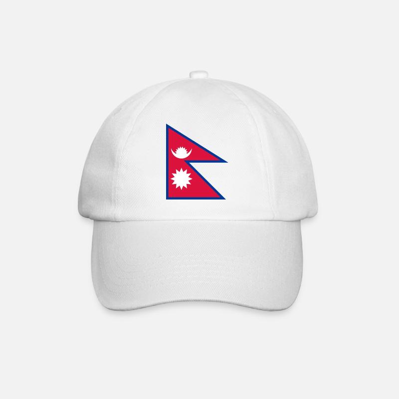 Nepal - Baseballkappe - Weiß/Weiß