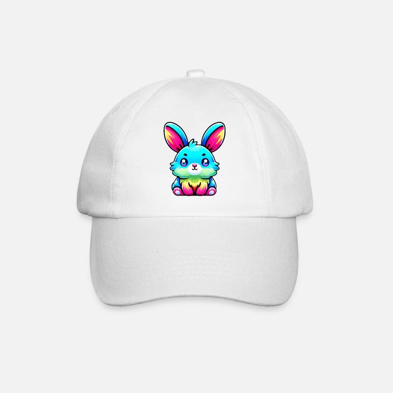 Hase - Baseballkappe - Weiß/Weiß