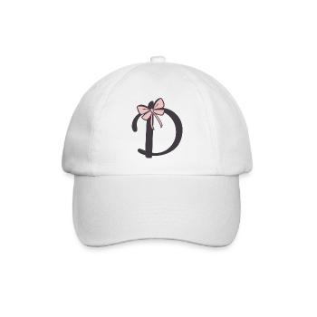 Ruban de la lettre initiale D - Casquette classique - blanc/blanc - Devant