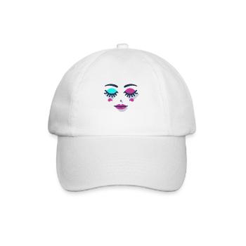 Yeux Dormants Visage Féminin Abstrait - Casquette classique - blanc/blanc - Devant