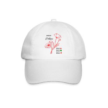 meine Hobbys sind Du, Love - Baseballkappe - Weiß/Weiß - Vorne