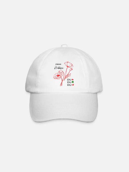 meine Hobbys sind Du, Love - Baseballkappe - Weiß/Weiß