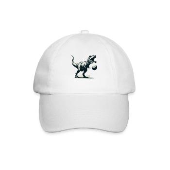 T-rex Basketball Player Dinosaur Sports Dino - Baseball Cap - white/white - Front