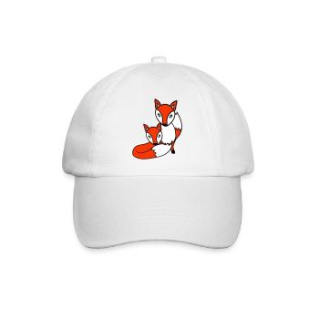 2 Amis Renards Roux Renard Deux Animaux Sauvages Équipe - Casquette classique - blanc/blanc - Devant