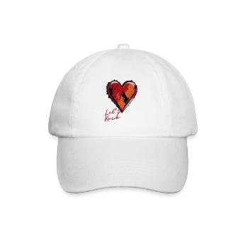 Coeur - Lets Rock - Saint-Valentin et amitié - Casquette classique - blanc/blanc - Devant