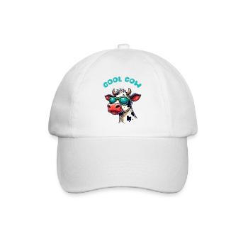 cow sunglasses cow - Baseball Cap - white/white - Front