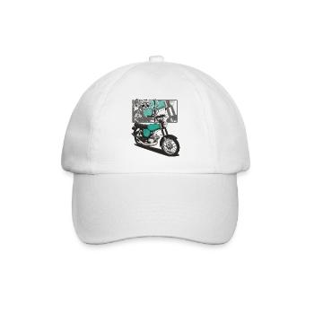 S51 (türkis) // Illustration - Baseballkappe - Weiß/Weiß - Vorne
