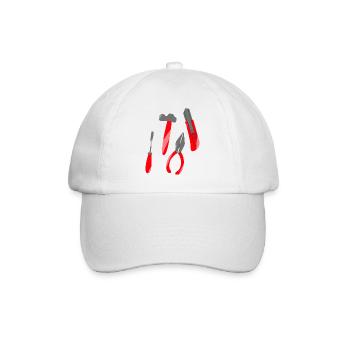 Handwerker sucht Werkzeug Design - Baseballkappe - Weiß/Weiß - Vorne