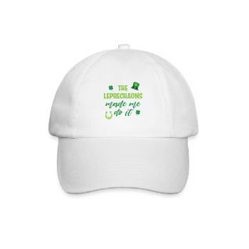 The Leprechauns made me do it - Baseball Cap - white/white - Front