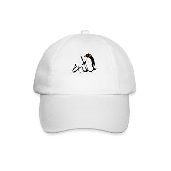 Penguin Calligraphy Artwork - Baseball Cap - white/white - Front