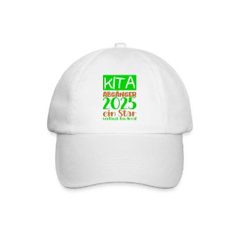 Abschied Kindergarten 2025 Geschenk Mädchen Jungen - Baseballkappe - Weiß/Weiß - Vorne