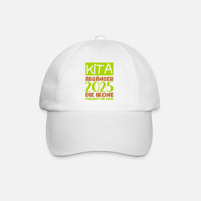 Abschied Kindergarten 2025 Geschenk Mädchen Jungen - Baseballkappe - Weiß/Weiß