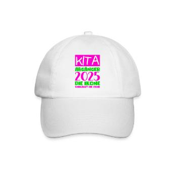 Abschied Kindergarten 2025 Geschenk Mädchen Jungen - Baseballkappe - Weiß/Weiß - Vorne