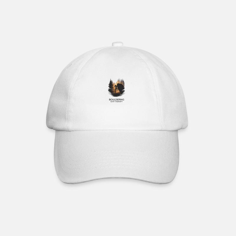 L’escalade de bloc est ma thérapie – L’escalade dans la nature - Casquette classique - blanc/blanc