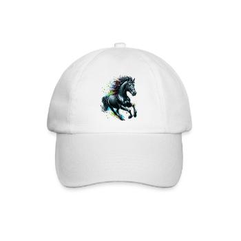 Pferd - Baseballkappe - Weiß/Weiß - Vorne