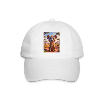 Animaux africains super mignons – Harpie - Casquette classique - blanc/blanc - Devant