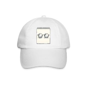Zeichnung einer Brille - Baseballkappe - Weiß/Weiß - Vorne