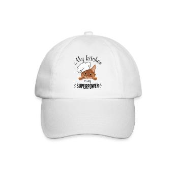 My kitchen is my superpower - Baseball Cap - white/white - Front