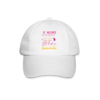 11 years old! Birthday Gift 11th Birthday - Baseball Cap - white/white - Front
