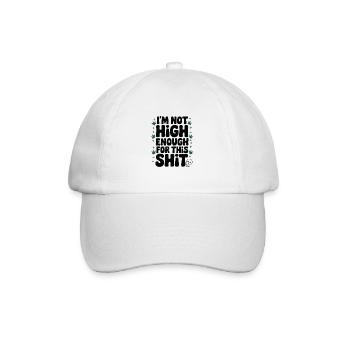 Nicht high genug für diesen Shit 🚀 - Baseballkappe - Weiß/Weiß - Vorne