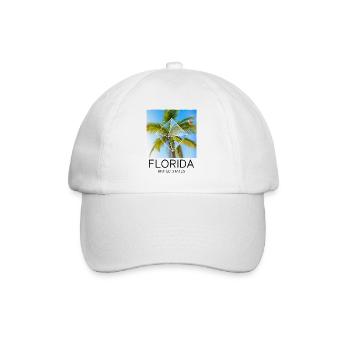 Florida USA Miami America Summer Palm Trees Beach - Baseball Cap - white/white - Front