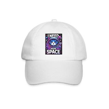 I Need More Space - Baseballkappe - Weiß/Weiß - Vorne