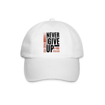 Stay Strong Yes You Can Motivational Banner - Baseball Cap - white/white - Front