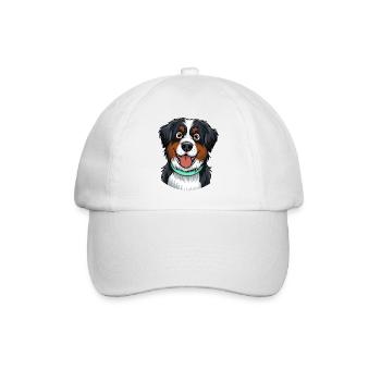 Portrait de bouvier bernois - Casquette classique - blanc/blanc - Devant