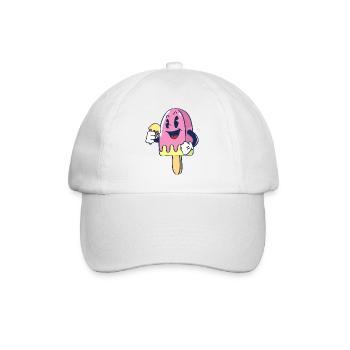 Fröhlicher Kindereis Charakter Eiscreme Eis - Baseball Cap - white/white - Front