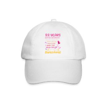 22 years old! Birthday Gift 22nd Birthday - Baseball Cap - white/white - Front