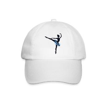 Illustration de danseuse de ballet en noir et blanc - Casquette classique - blanc/blanc - Devant
