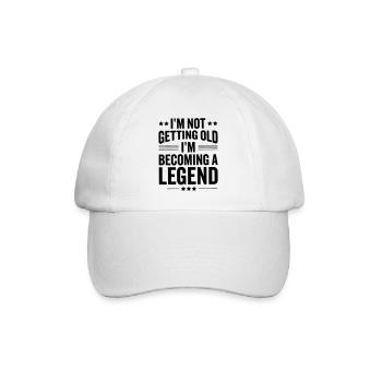 je ne vieillis pas, je deviens une légende - Casquette classique - blanc/blanc - Devant