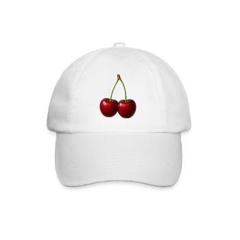 Kirschen - Baseballkappe - Weiß/Weiß - Vorne