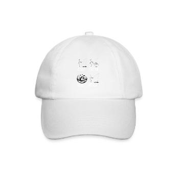 Cast Catch Sleep Repeat – Carp Fishing Lifestyle - Baseball Cap - white/white - Front