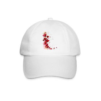 Coeurs Coeur Rouge Amour Romantique Saint-Valentin - Casquette classique - blanc/blanc - Devant