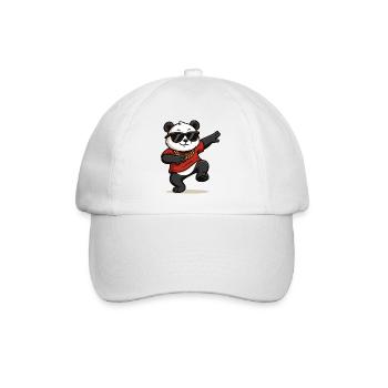 Panda Comic Dance - Baseball Cap - white/white - Front