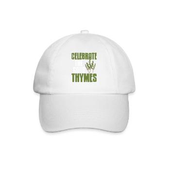 Celebrate the Good Thymes Garden Herb Pun - Baseball Cap - white/white - Front